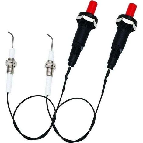 Universelles 11,8-Zoll-Piezo-Zündset mit Druckknopf für Erdgas (LPG) für Gasgrills, -herde, -heizungen und -generatoren, 2-teiliges Set (1/4)