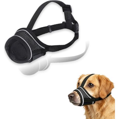 1Pcs Dog Muzzle, Comfortable Dog Muzzle Medium Small, Soft Muzzles for Dogs with Adjustable Fit and Breathable Mesh Design, for Preventing Biting, Barking, Licking and Chewing (M)