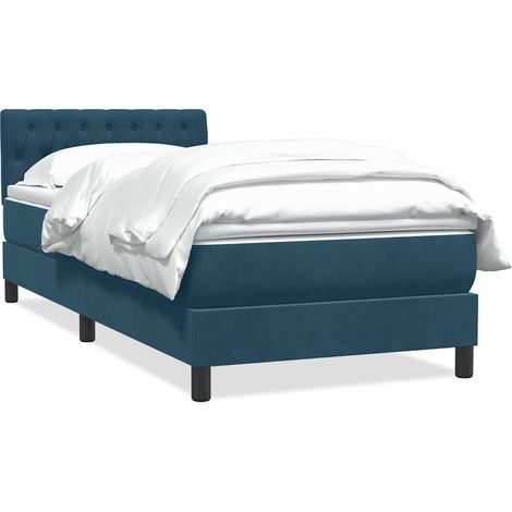 Maison Exclusive - Boxspringbett mit Matratze Dunkelblau 80x210 c (1/5)