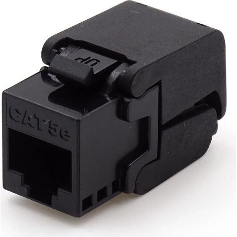 Cable UTP KEYSTONE RJ45 CAT.5e Solarix SELF. UTP-BK-SA (1/2)