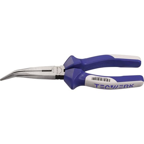 Pince demi-ronde L.200mm polie 40degrés avec gaines multi-composants TECWERK (1/2)