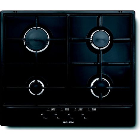 Glem Gas GT64BK hobs Negro Integrado 60 cm Encimera de gas 4 zona(s)