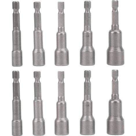 [JAMAIS UTILISÉ]Jeu de 2 douilles hexagonales magnétiques, tige de 6,35 mm (1/4 po), tournevis à douilles de 65 mm, foret de réglage inclus : 6,35 mm (1/4 po), 7,94 mm (5/16 po), 9,52 mm (3/8 po), 11, (1/5)