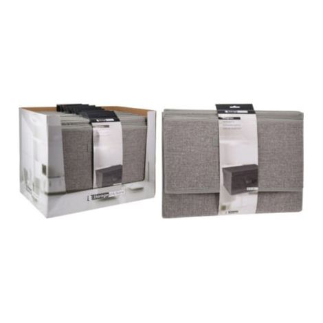 CAJA MULTIUSOS PLEGABLE GRIS 44X33X22CM