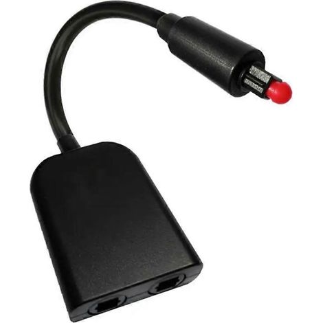 Convertisseur fibre optique 6 cœurs, câble fibre optique audio 2 entrées/1 sortie, adaptateur fibre optique 1/2", répartiteur fibre optique audio (1/5)