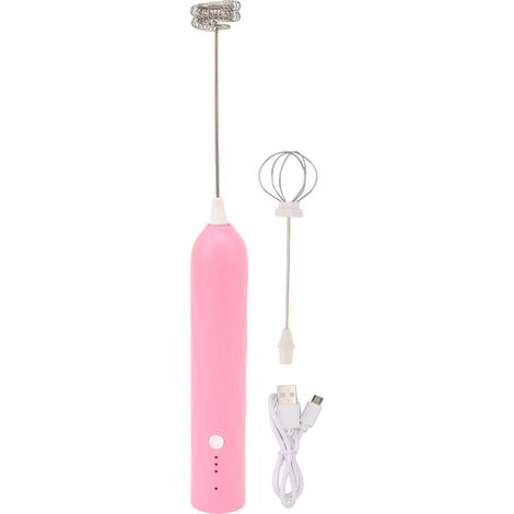 Mini batteur à œufs électrique portatif, rose, mousseur à lait sans fil, fouet, mélangeur multifonctionnel (1/5)