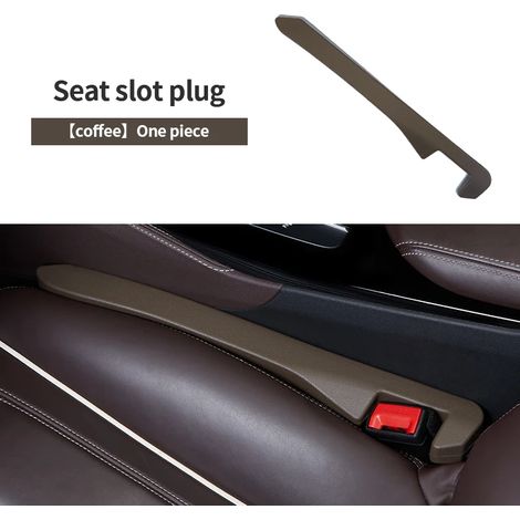 (Marron) Bande de remplissage universelle en cuir souple pour joints de sièges auto, étanche et anti-fuite, pour l'intérieur de voiture. (1/5)