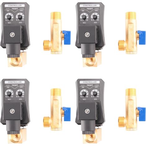 4X G1/2 DN15 230 V Réservoir D'Eau Temporisé Automatique Vanne de Vidange Électronique Temporisée pour la Gestion des Condensats Du Compresseur D'Air (1/5)