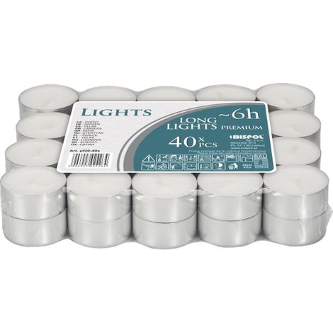 Bougie chauffe-plat non parfumée - 6h- Vendu par 40