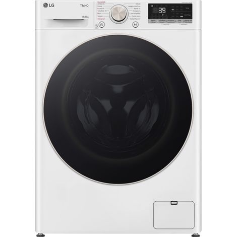 LG D4R7011TSWG lavasciuga Libera installazione Caricamento frontale Nero, Bianco (1/10)