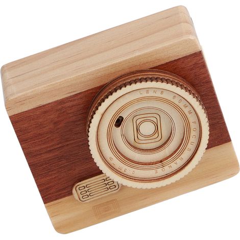 Spieluhr in Kameraform aus Holz, Retro-Kamera-Design, klassische Melodie, Spieluhr für Geburtstagsgeschenk, Heimdekoration, kurz (1/5)