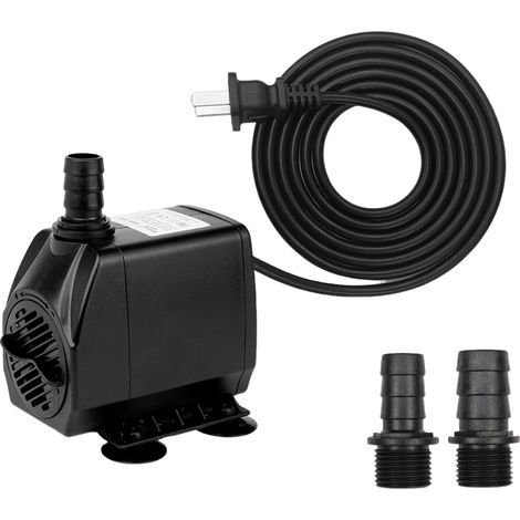 Ultra-quiet adjustable aquarium pump with 4 suction cups for pond fountains, 2 nozzles, 45W, 2400L/H (1/5)