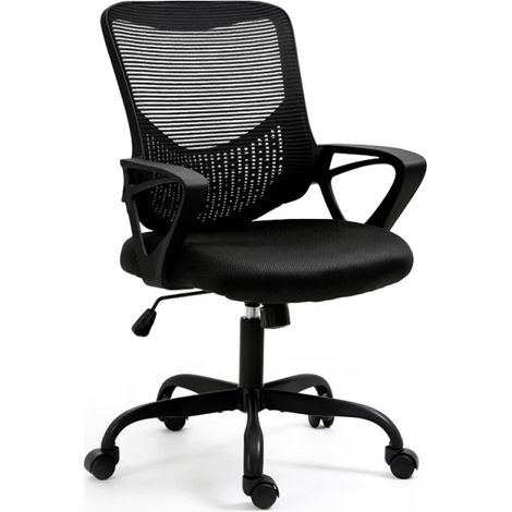 Activejet YK507 Silla de Oficina Giratoria Ergonómica Gris Respaldo de Malla Asiento Acolchado de Tela (1/4)