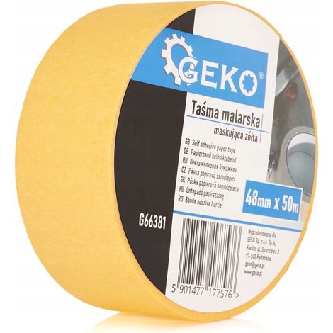 Nastro adesivo giallo - 48 mm x 50 m (48) (1/2)