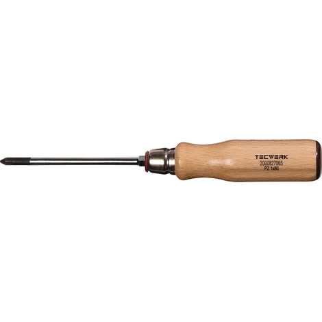 TECWERK Schraubendreher Gr.PZD 3 Klingen-L.150mm Holzgr.Rundkl.m.6KT Ans.TECWERK