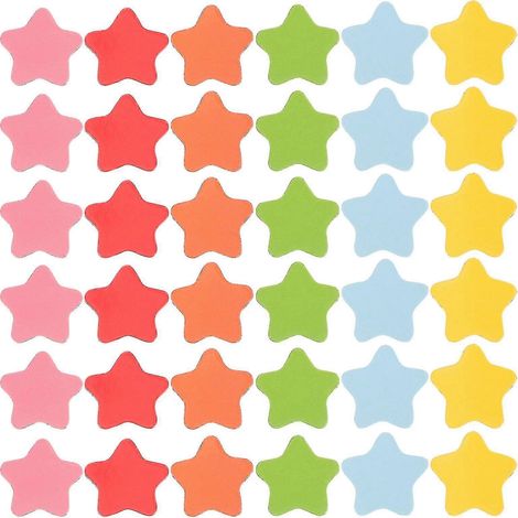 120 étoiles magnétiques autocollantes de 2 cm pour tableau noir, aimants pour réfrigérateur, aimants de course pour enfants (rouge, orange, jaune, vert, bleu, rose) (1/5)