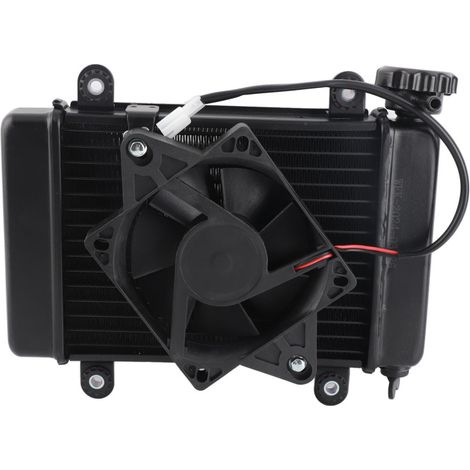 Refroidisseur de radiateur à eau avec ventilateur 2 broches 270 mm, puissant et efficace pour quads et motos tout-terrain 150 cc et 250 cc. (1/5)