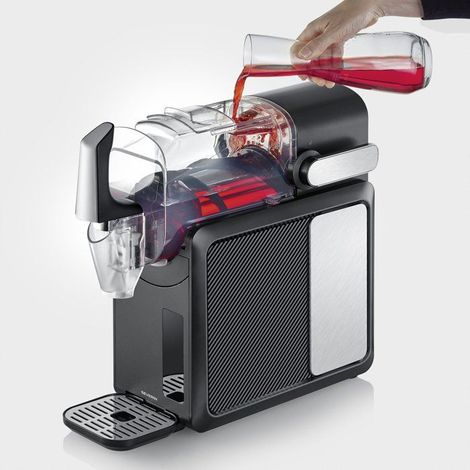 AddLiving SLUSH Maschine für Zuhause | Slushy Maker & Eismaschine mit 6 Programmen | 2,6 L Slush Eis Maschine für Cocktails, Slush-Eis, Softeis, Frappe, Milchshakes | Selbstreinigend | Schwarz/Silber