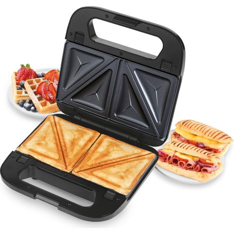Salter 3-in-1 Snack Maker - Toast, Waffle, Panini, Piastre Antiaderenti Amovibili Senza PFAS, Controllo Automatico della Temperatura, Spie di Alimentazione/Pronto, 750 W (1/5)
