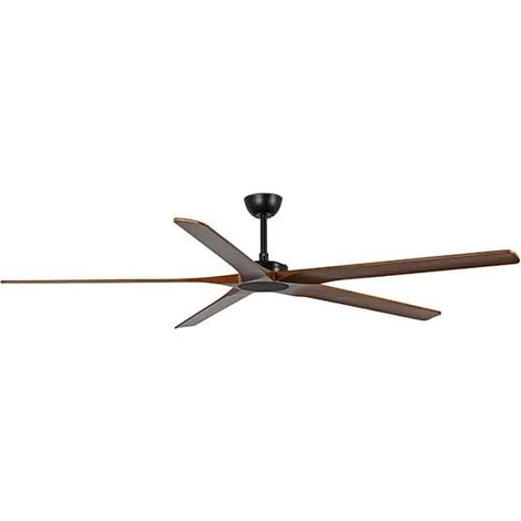 Faro Bigwood Ventilateur de plafond XL à 5 pales, noir mat et noyer