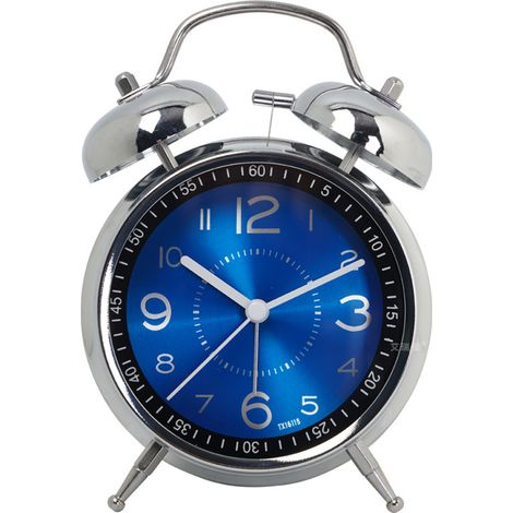 Petit réveil étudiant en fer forgé, réveil de bureau silencieux pour enfants, horloge à quartz créative (1/5)