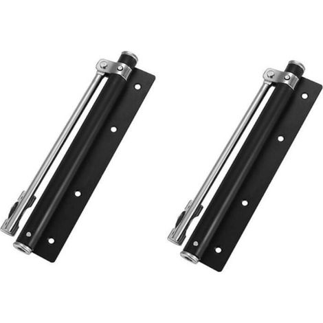 2 Ferme-porte, Alliage d'aluminium, Réglable, Noir, Pour porte résidentielle et bureau (1/4)