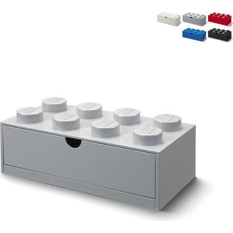 Lego® Box mit Schublade, achtteilig, hellgrau (1/4)