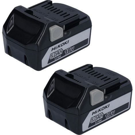X2 HiKOKI BSL1850 18V 5.0ah Li-ion Compact Battery Slide Battery Pack Hitachi (1/5)