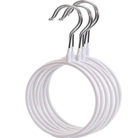 Présentoir à cravates antidérapant en acier (8 pièces) - Porte-foulards multifonctionnel (8 pièces) - Anneau de rangement antidérapant pour foulards (8 pièces) - Style 2 (1/5)