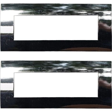 gloca Placche Plastica Compatibili Arké (2 Pezzi Cromato Lucido, 7 Posti) (1/4)