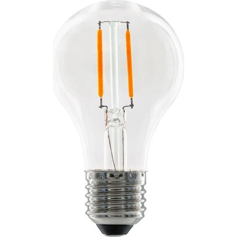 Ampoule Guinguette plastique transparent E27 A60 Dimmable LED 2W Blanc Très Chaud 2200K Fixe 100mm Lotti (1/3)
