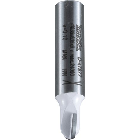 Makita Hohlkehlfräser 6,35 mm Ø 8 mm Schaft Ø 6,35 mm Fräser 6,35 mm Arbeitslänge 38 mm Gesamtlänge R1= 3,2 mm D-47977 (1/4)