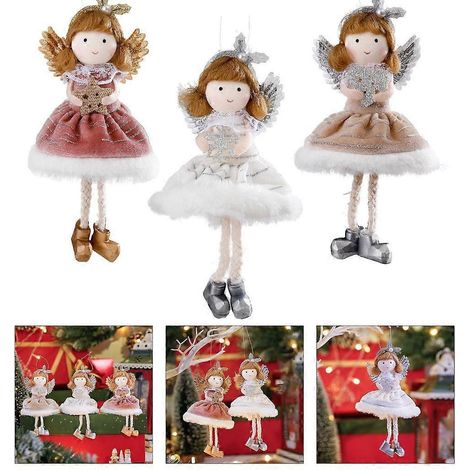 Magnifique poupée ailée décorative pour sapin de Noël ou décoration murale (1/4)