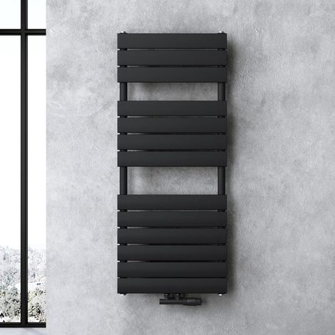 doporro Design Badheizung Flachheizkörper 120x60cm Anthrazit Paneelheizkörper Einlagig Horizontal Mittelanschluss Bad-Heizkörper