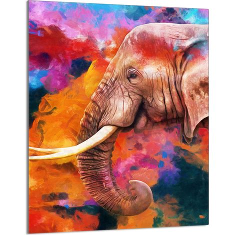 TAGLIERE IN VETRO 40x52 Elefante (1/5)