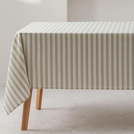 Nappe rectangulaire imperméable au Toucher Tissu 100% Coton, Lavable, pour l'intérieur et l'extérieur, 140 x 300 cm (1/5)