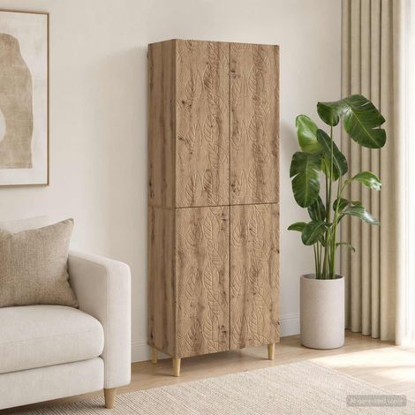 vidaXL Schrankset 2 Stk. Artisan-Eiche Holzwerkstoff (1/5)