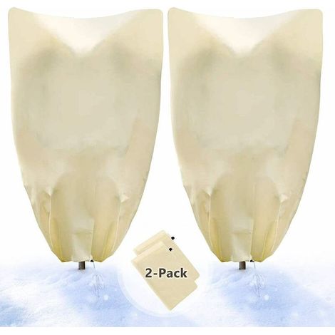 Voile Hivernage Plante , Bache D'hivernage Rouleau, Sac Vegetaux Jardin, Housse De Protection Tomate Arbre Arbuste Citronnier Olivier Palmier (2PC (Cordon), 80 x 100 cm) 56Vingt (1/5)