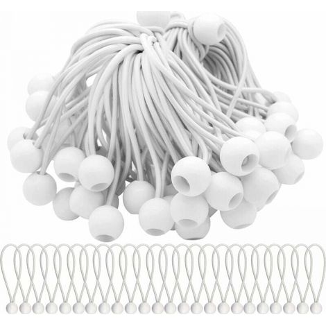 Lot de 50 tendeurs élastiques avec boules élastiques pour chapiteaux, tentes, banderoles et bâches.(150mm-300mm) (1/5)