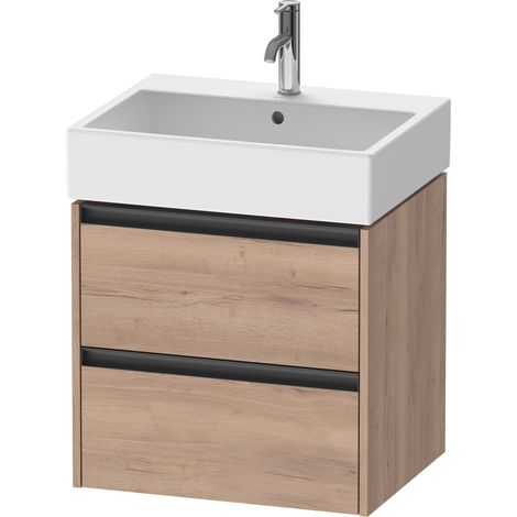 Duravit Ketho.2 Waschtischunterbau wandhängend, 2 Schubkästen,