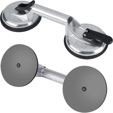 Ventouse Professionnelle Double en Alliage d'Aluminium pour Levage et Débosselage - Modèle Double Plaque avec Cadre en Aluminium - Ventouse Double (1/5)
