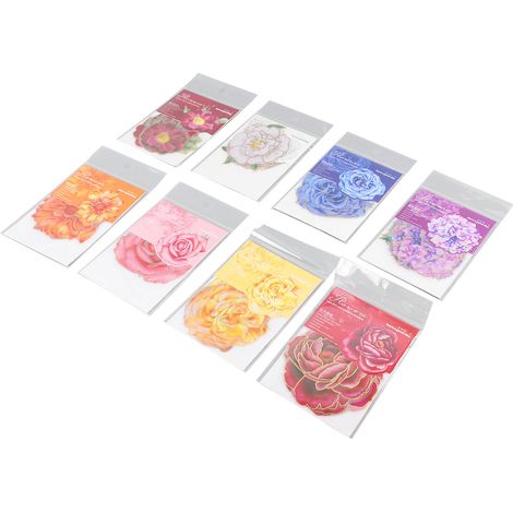 Lot de 80 autocollants fleurs dorés, contours brillants, couleurs vives, décalcomanies imperméables décoratives pour scrapbooking et journaling (1/5)