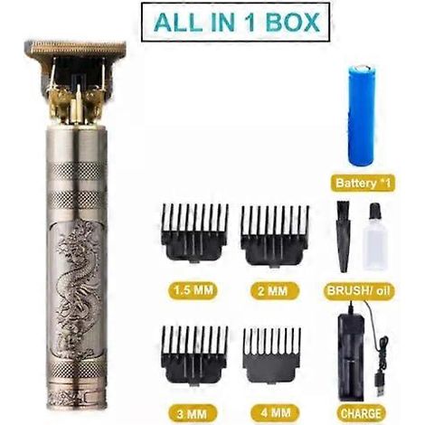 Tondeuse à cheveux électrique T9, rechargeable par USB, rasoir, coupe-cheveux pour adultes et enfants (1/4)