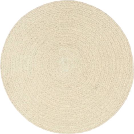 Napperons 4 pcs Naturel Plain 38 cm Rond Coton CFW837174 (1/4)