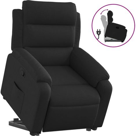 Maison Exclusive - Relaxsessel mit Aufstehhilfe Schwarz Stoff
