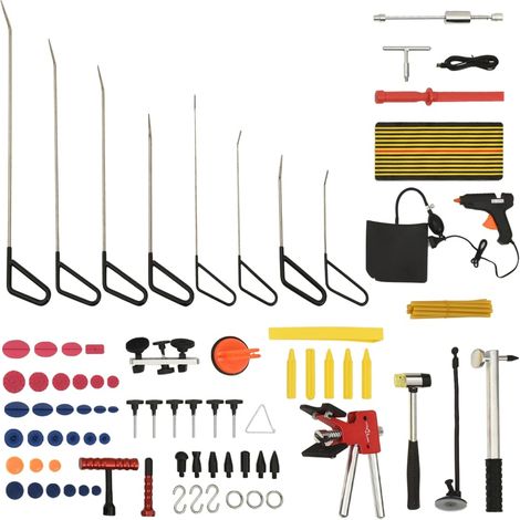 Kit di strumenti per la rimozione di ammaccature senza vernice da 75 pezzi 020003986