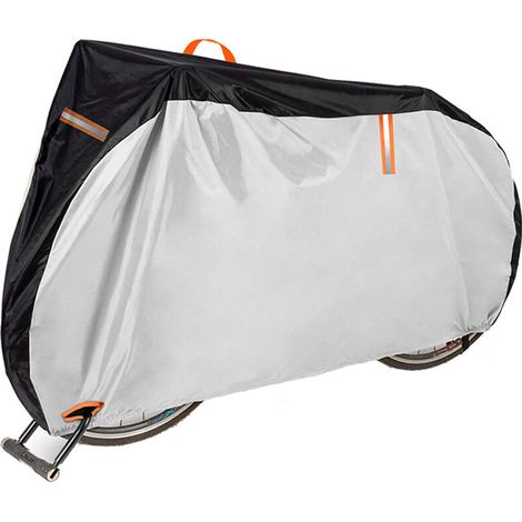 [French Days]Housse de Vélo Imperméable pour 1 ou 2 Vélos, Grandes Housses de Vélo pour Stockage Extérieur, Oxford 420D pour Vélos Doubles/Vélo de Route/2 Vélos d'enfants - 200x70x110cm-Argent