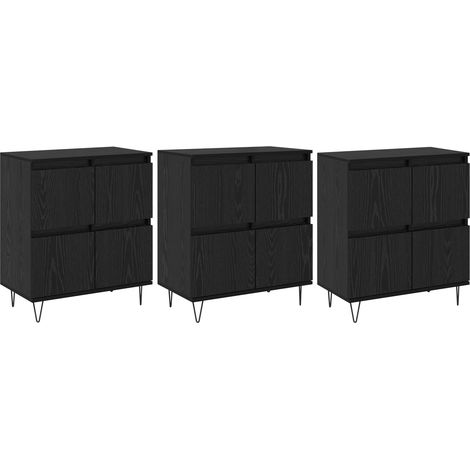 Tableros Lateral 3 pcs Roble negro 180 x 35 x 70 cm (1/5)