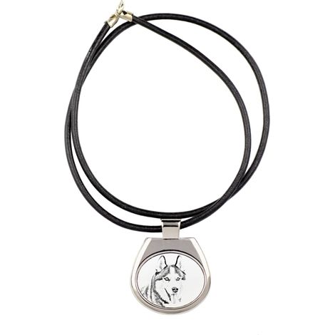 Husky siberiano - collar con colgante personalizado con foto, collar único para mujeres y hombres de Art-Dog (1/5)