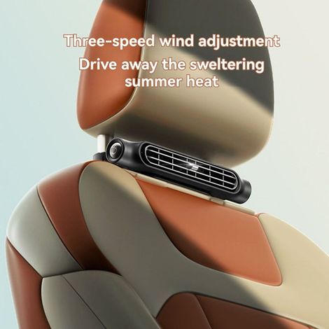 New car seat fan with high-power turbine and USB charging, car backrest fan (1/4)